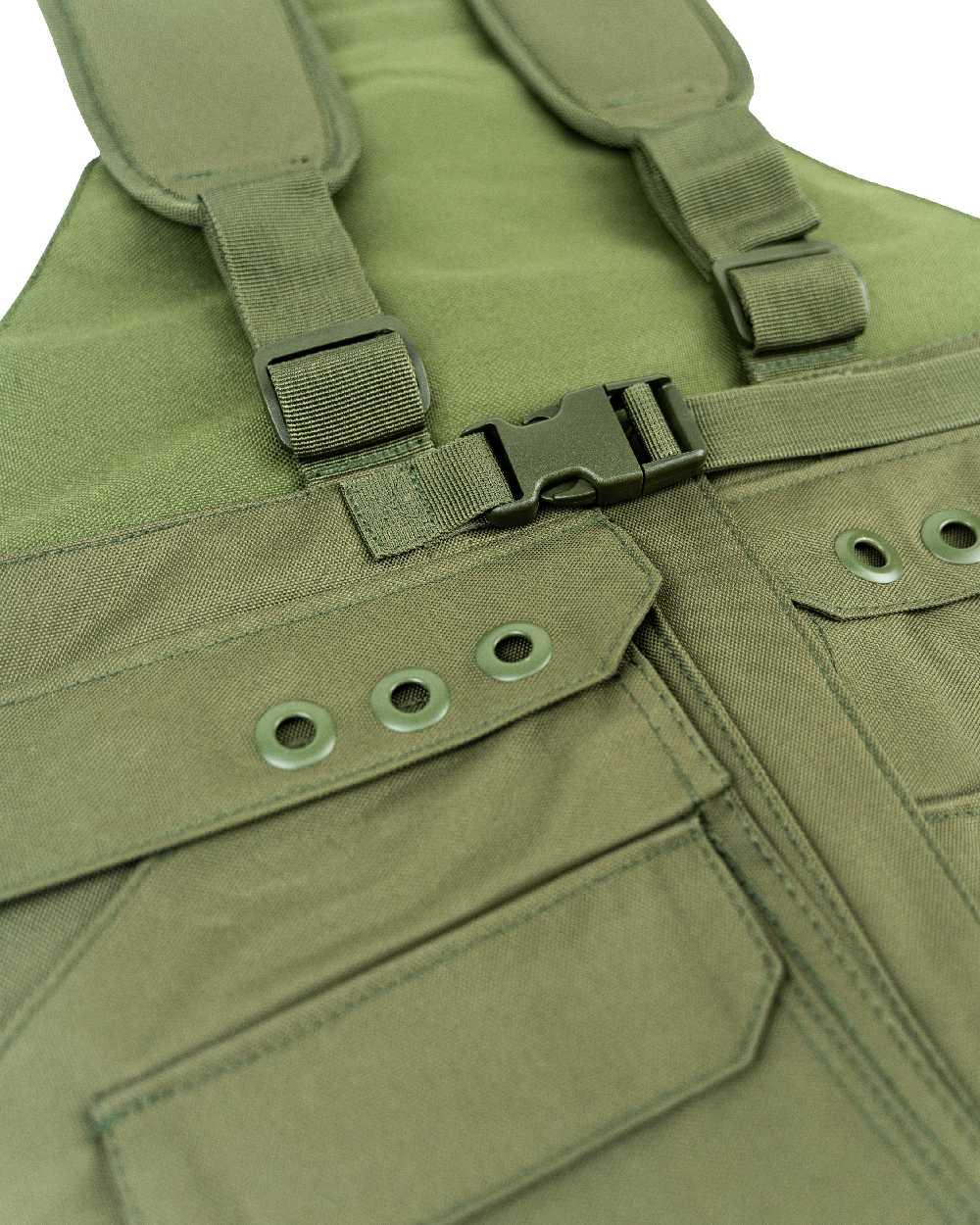 Olive Green coloured Jack Pyke Handlers Vest on white background 