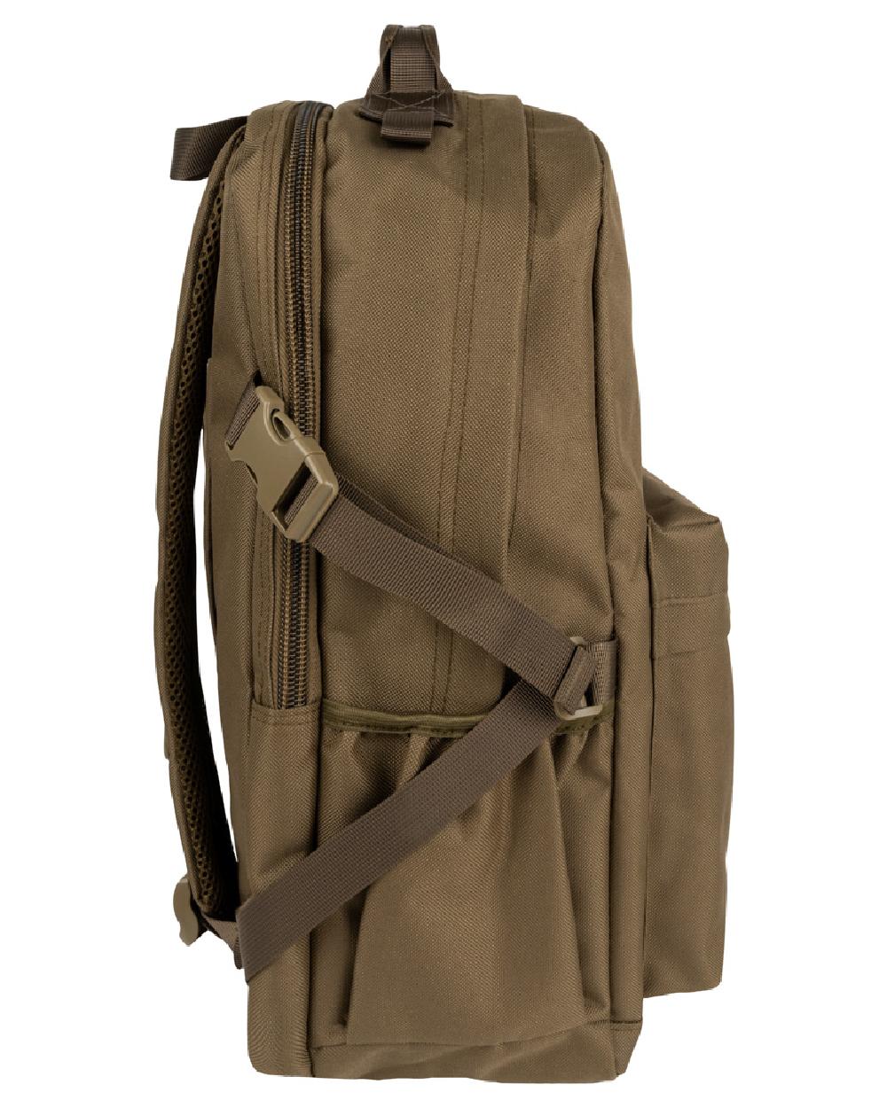 Olive Brown coloured Jack Pyke Harrier Rucksack on white background 