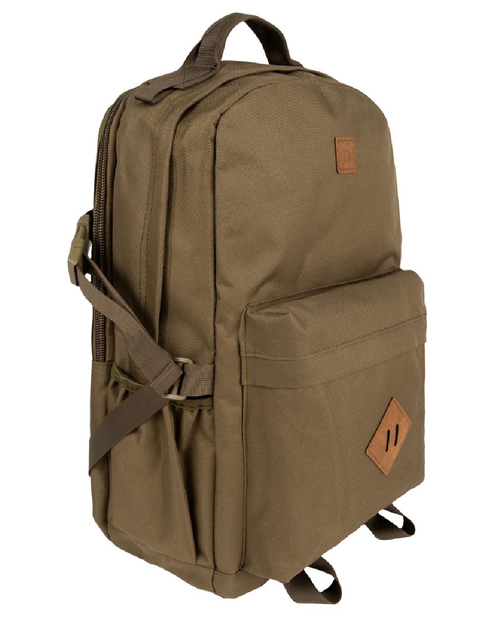 Olive Brown coloured Jack Pyke Harrier Rucksack on white background 