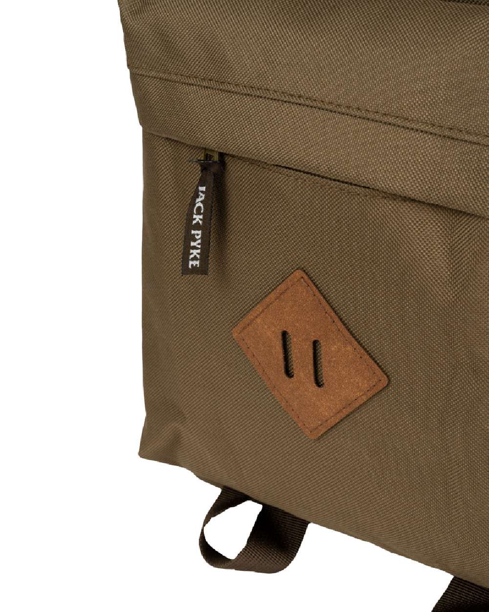 Olive Brown coloured Jack Pyke Harrier Rucksack on white background 