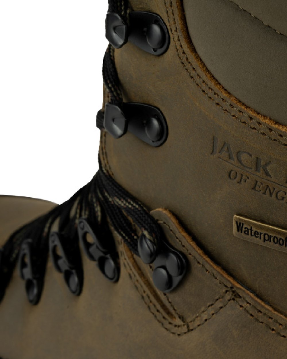 Brown coloured Jack Pyke Hunters Boots on white background 