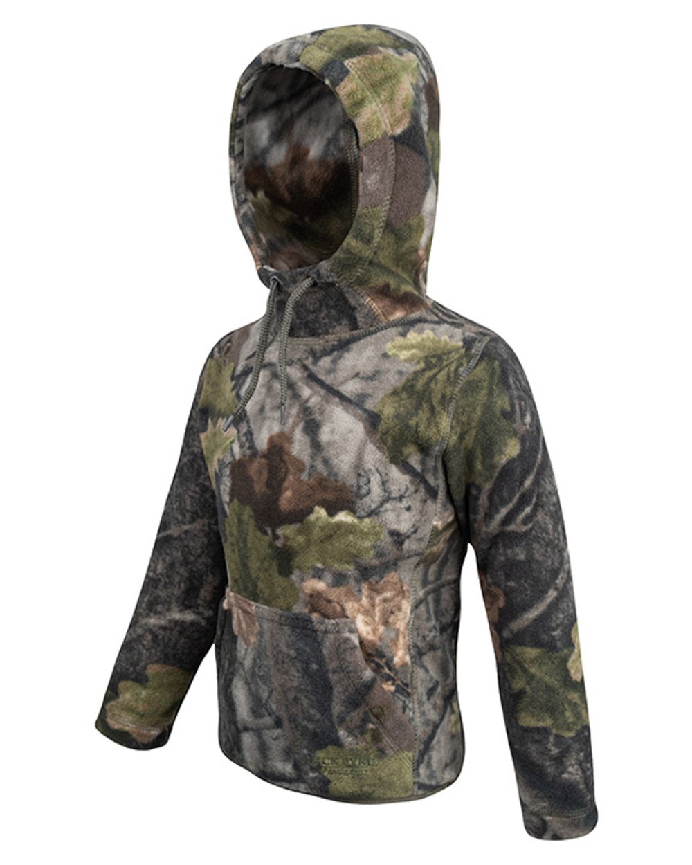 Evo coloured Jack Pyke Junior Fieldman Fleece Hoodie on white background 