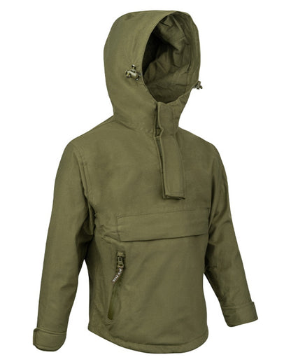 Green coloured Jack Pyke Junior Galbraith Smock on white background 