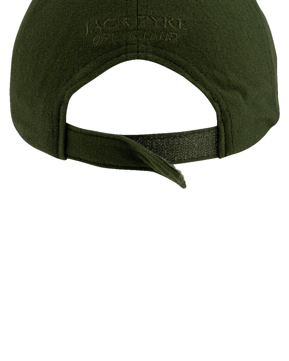 Green coloured Jack Pyke Junior Stealth Baseball Cap on white background 