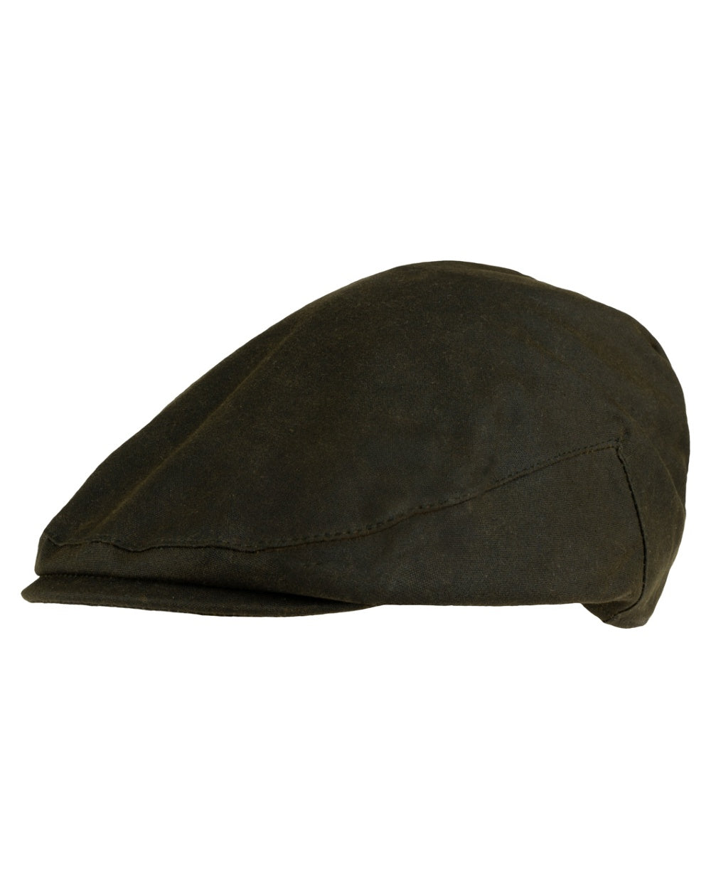 Green coloured Jack Pyke Junior Wax Flat Cap on white background 