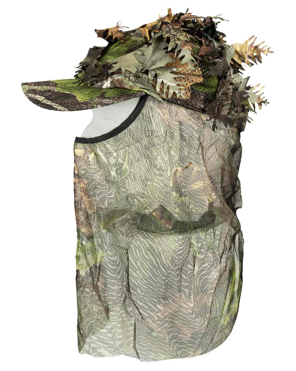 EVO coloured Jack Pyke LLCS 3D Baseball Cap with Veil on white background 