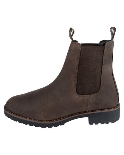 Dark Brown coloured Jack Pyke Ladies Chelsea Boots on white background 