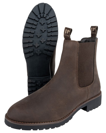 Dark Brown coloured Jack Pyke Ladies Chelsea Boots on white background 