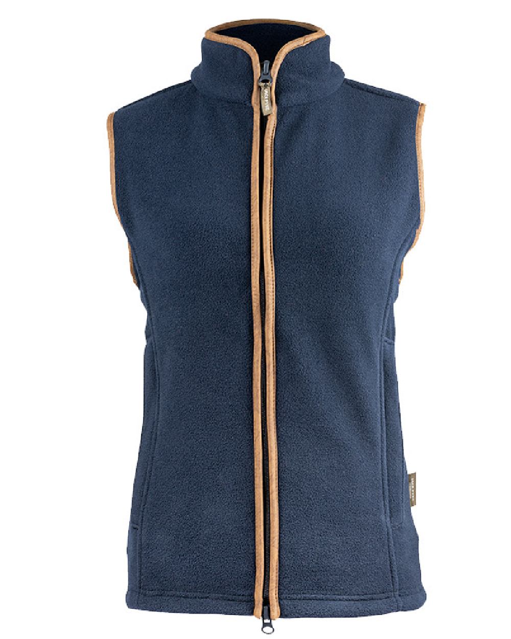 Navy coloured Jack Pyke Ladies Countryman Fleece Gilet on white background 