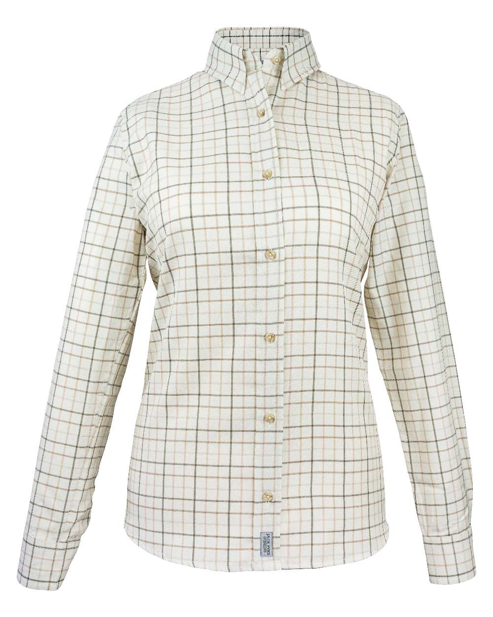 Brown coloured Jack Pyke Ladies Countryman Shirt on white background 