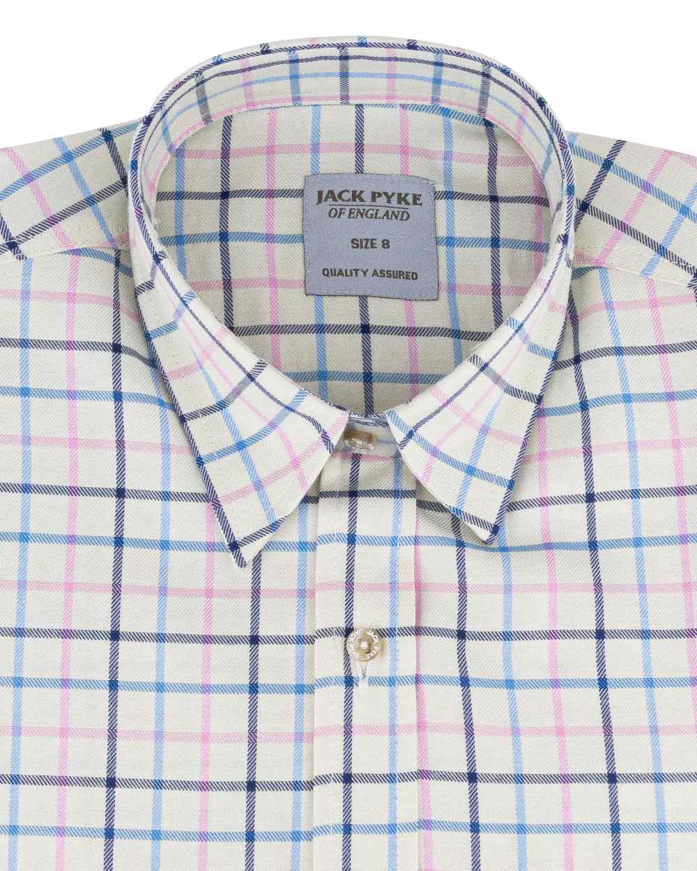 Navy coloured Jack Pyke Ladies Countryman Shirt on white background 
