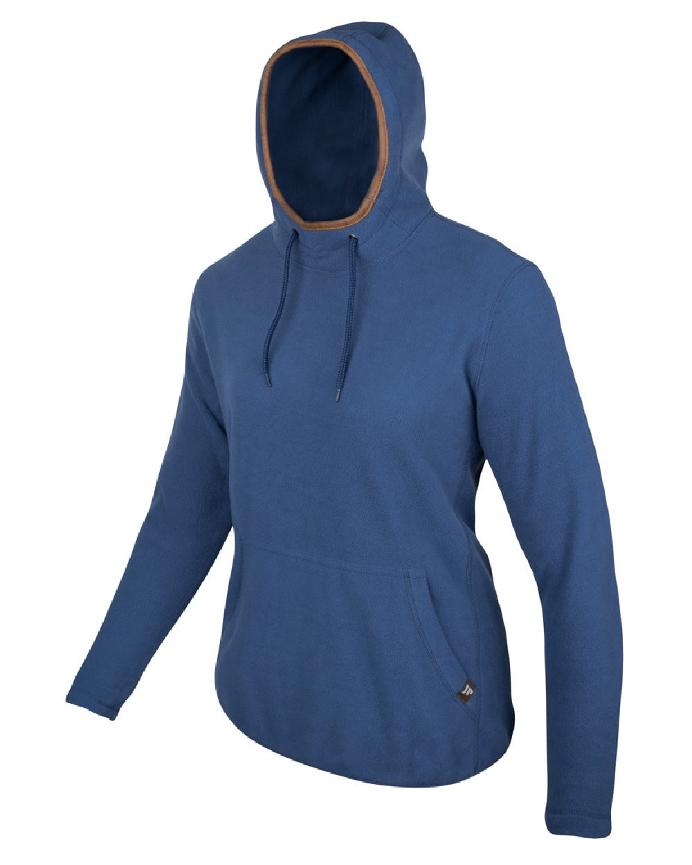 Denim coloured Jack Pyke Ladies Fleece Hoodie on white background 