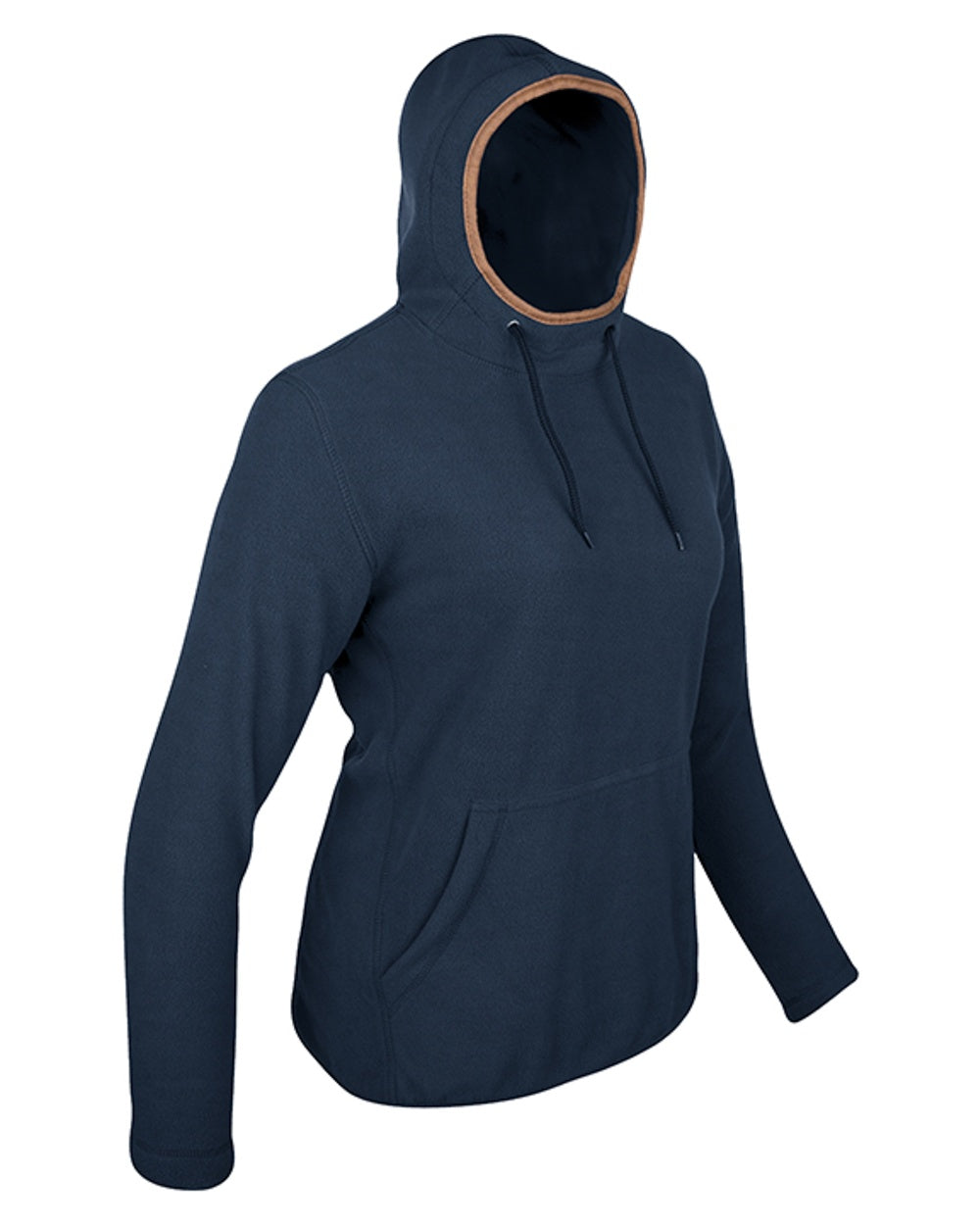 Navy coloured Jack Pyke Ladies Fleece Hoodie on white background 