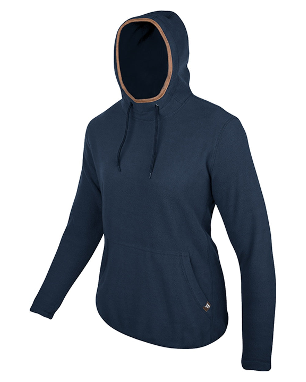 Navy coloured Jack Pyke Ladies Fleece Hoodie on white background 