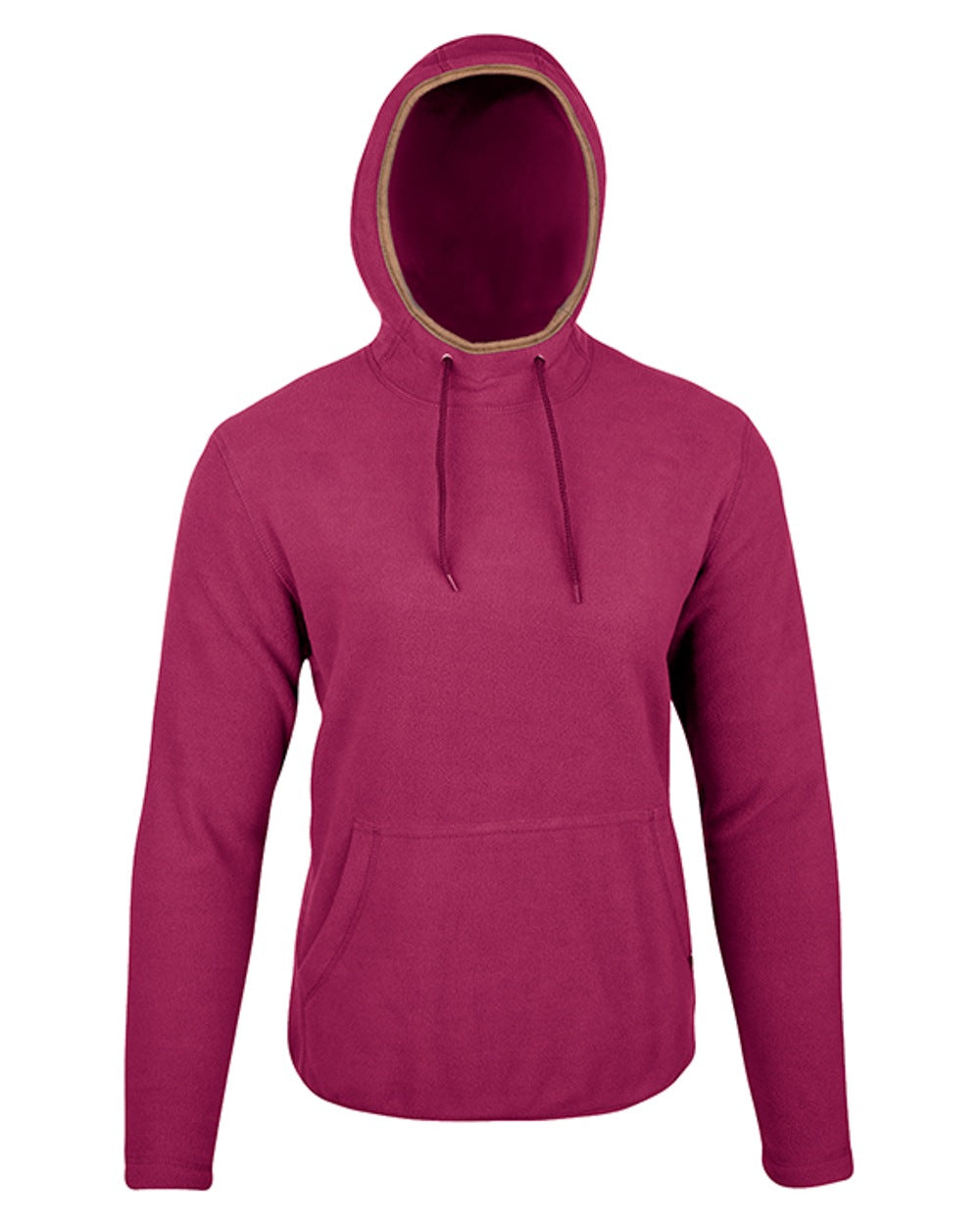 Roselle coloured Jack Pyke Ladies Fleece Hoodie on white background 