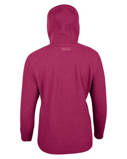 Roselle coloured Jack Pyke Ladies Fleece Hoodie on white background 