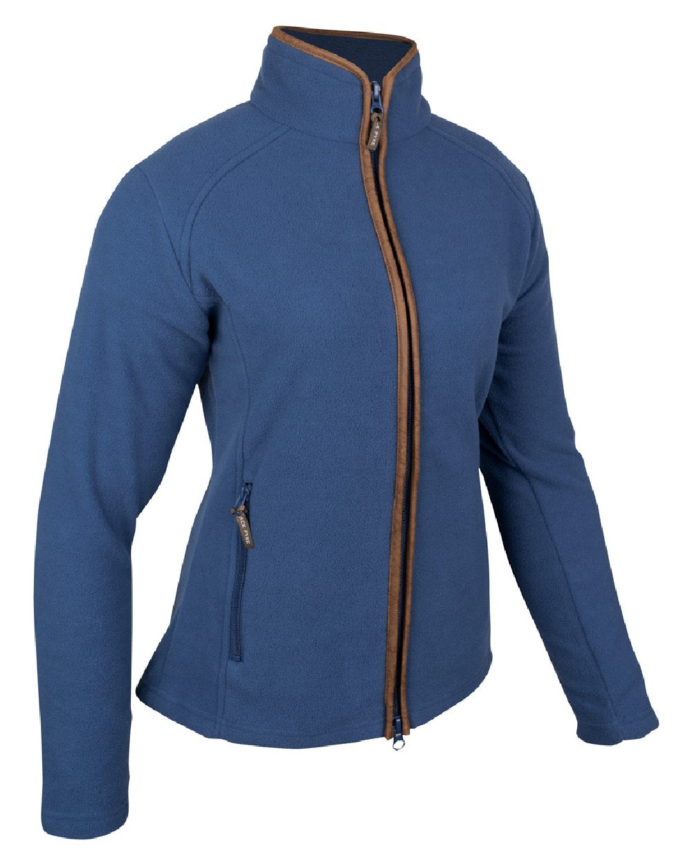 Denim coloured Jack Pyke Ladies Fleece Jacket on white background 