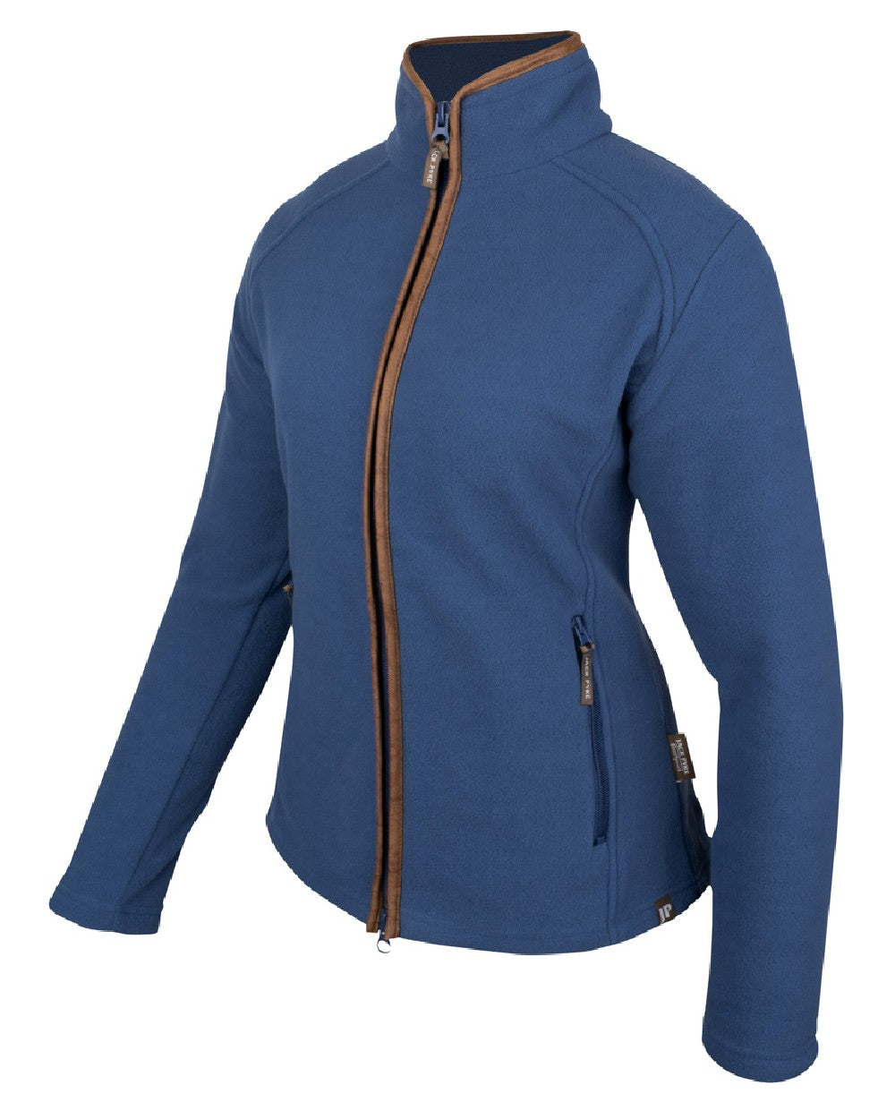 Denim coloured Jack Pyke Ladies Fleece Jacket on white background 