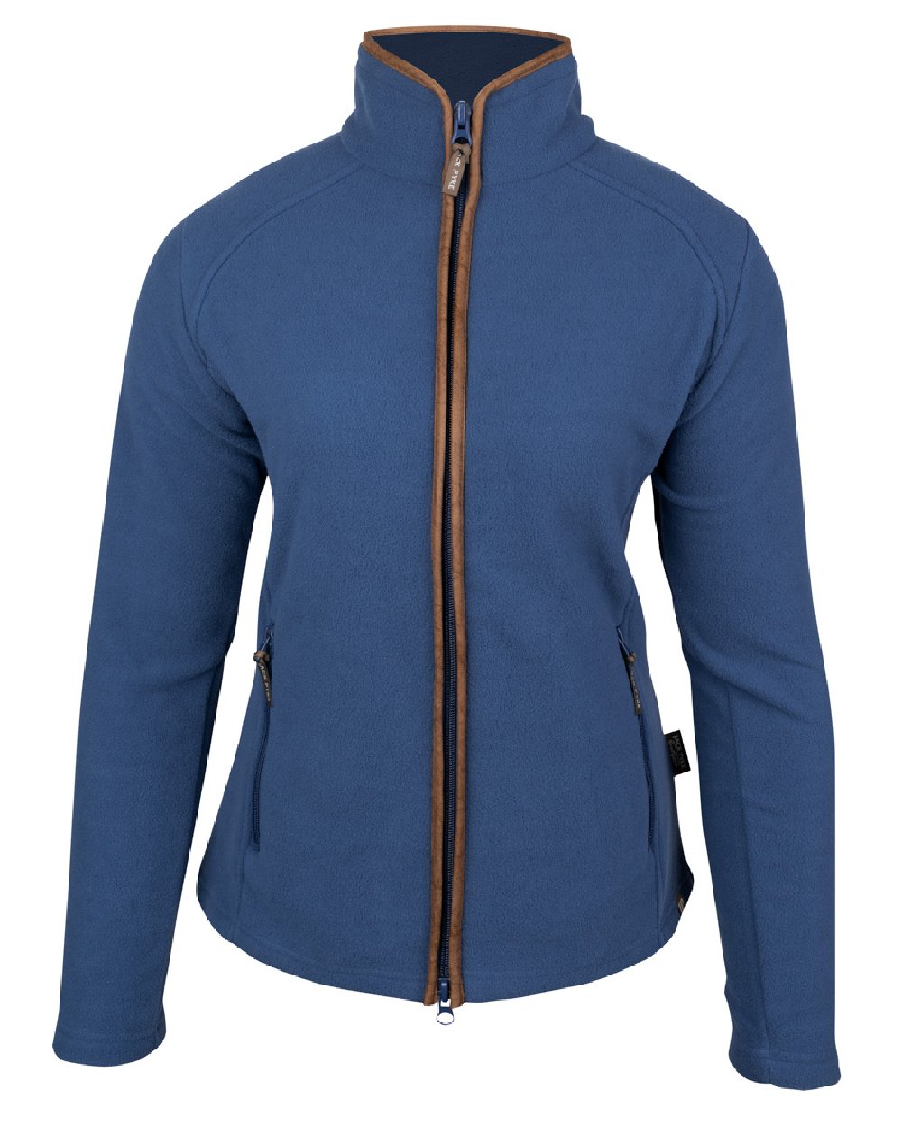 Denim coloured Jack Pyke Ladies Fleece Jacket on white background 