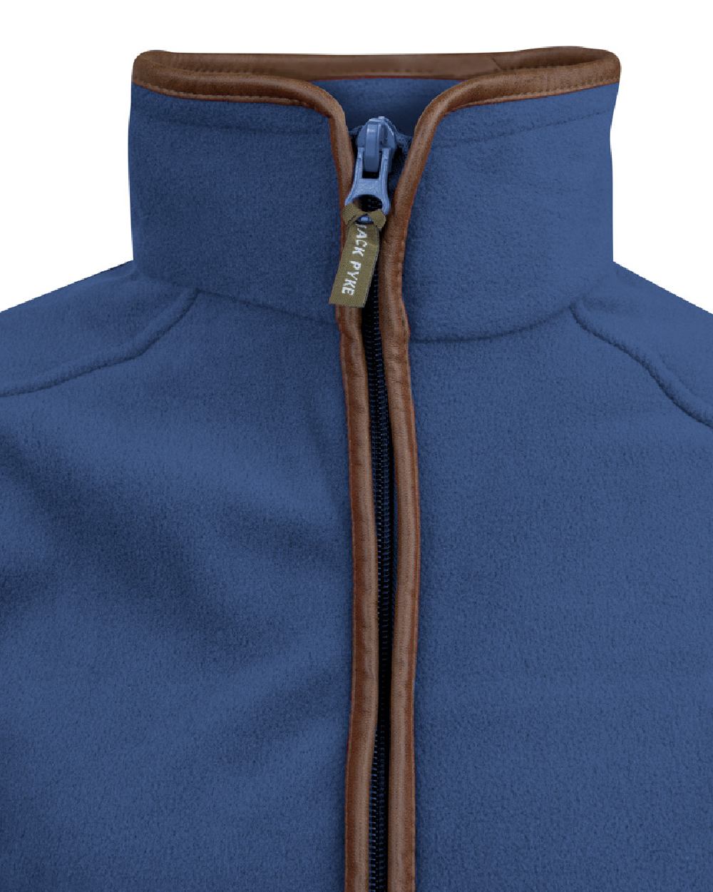 Denim coloured Jack Pyke Ladies Fleece Jacket on white background 