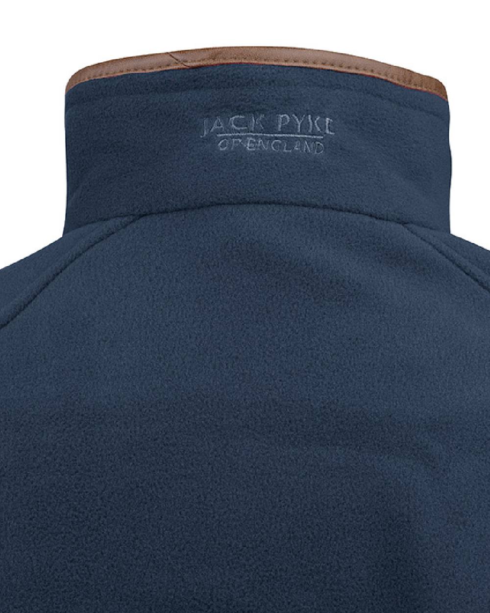 Navy coloured Jack Pyke Ladies Fleece Jacket on white background 