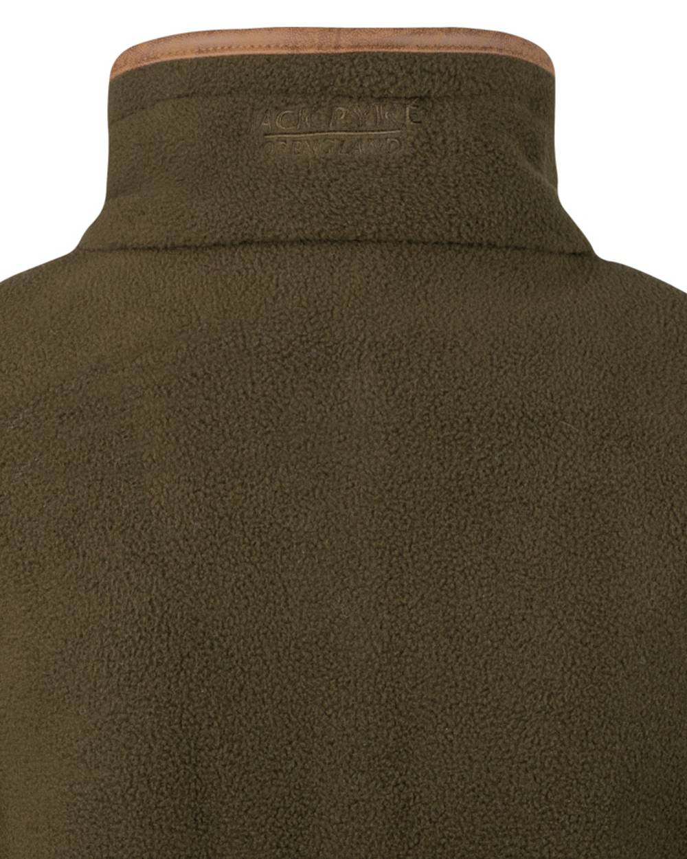 Dark Olive coloured Jack Pyke Ladies Fleece Pullover on white background 