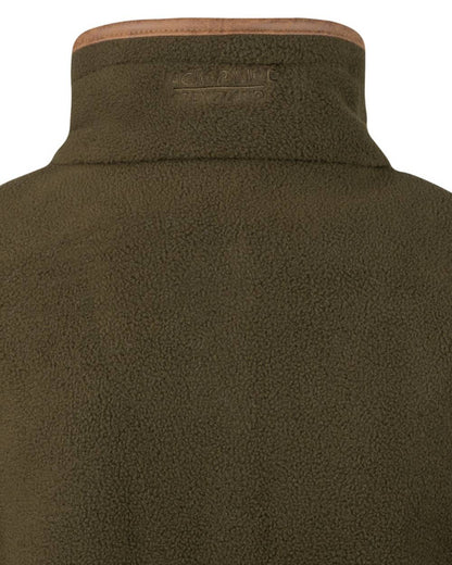 Dark Olive coloured Jack Pyke Ladies Fleece Pullover on white background 
