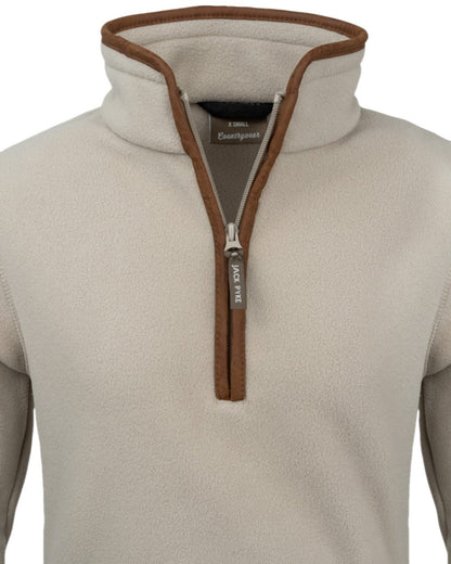 Mushroom Coloured Jack Pyke Ladies Fleece Pullover on white background 