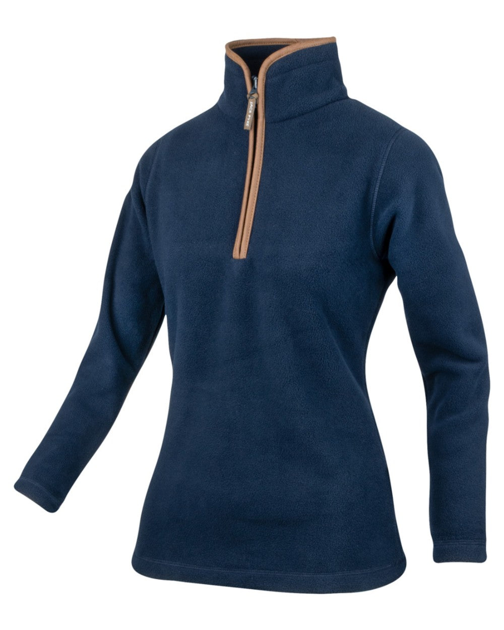 Navy coloured Jack Pyke Ladies Fleece Pullover on white background 