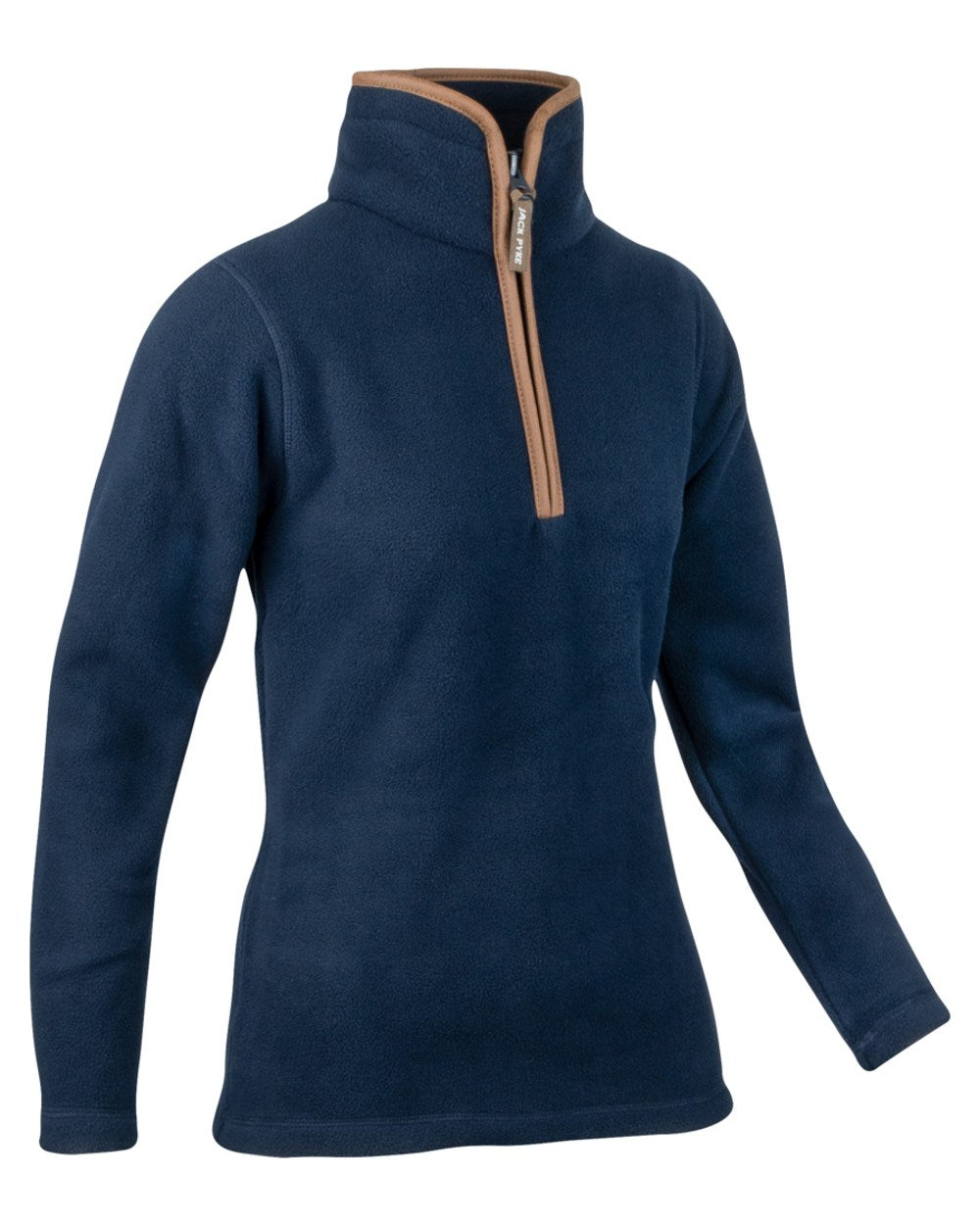 Navy coloured Jack Pyke Ladies Fleece Pullover on white background 