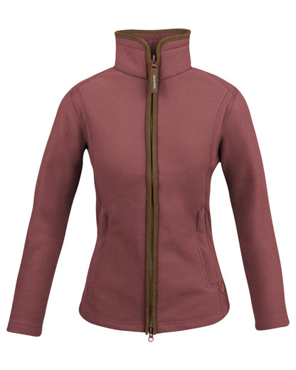 Burnt Copper coloured Jack Pyke Ladies Recycled Fleece Jacket on white background 
