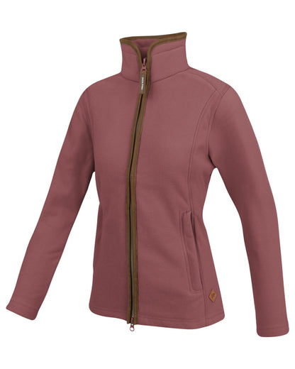 Burnt Copper coloured Jack Pyke Ladies Recycled Fleece Jacket on white background 