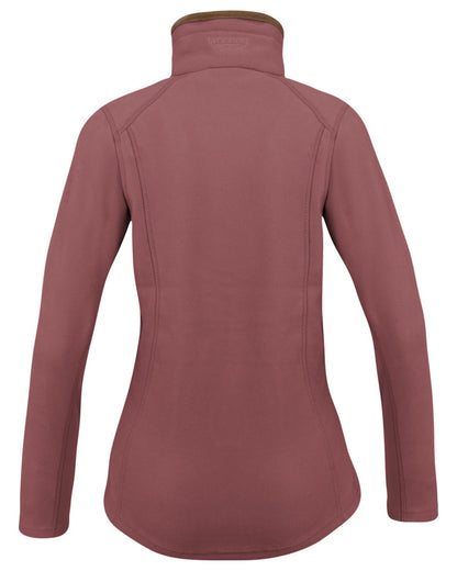 Burnt Copper coloured Jack Pyke Ladies Recycled Fleece Jacket on white background 