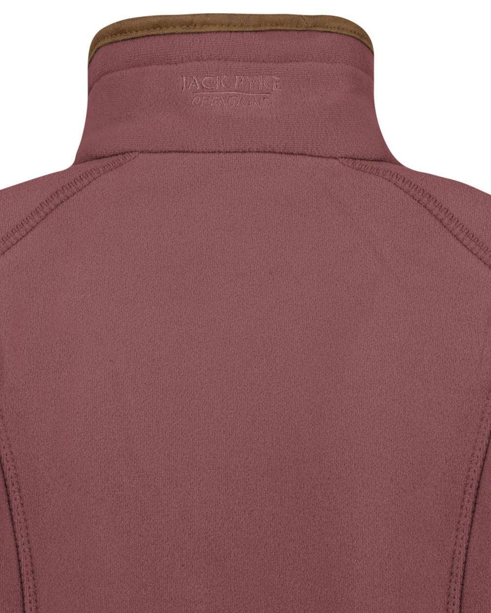 Burnt Copper coloured Jack Pyke Ladies Recycled Fleece Jacket on white background 