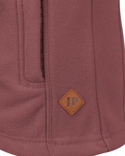 Burnt Copper coloured Jack Pyke Ladies Recycled Fleece Jacket on white background 