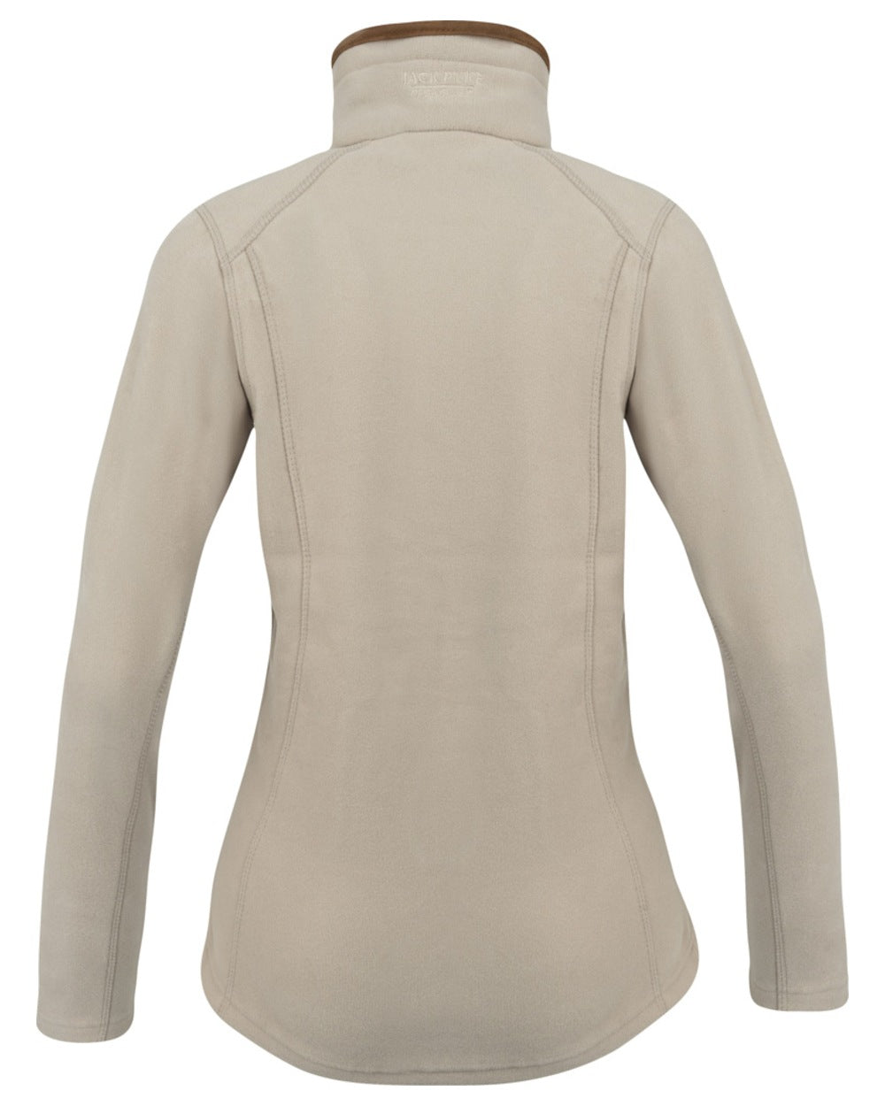 Mushroom coloured Jack Pyke Ladies Recycled Fleece Jacket on white background 