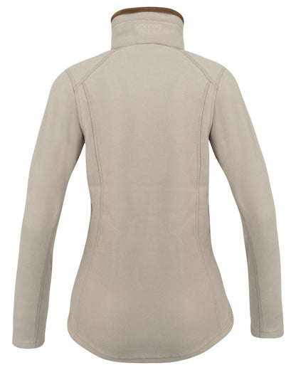 Mushroom coloured Jack Pyke Ladies Recycled Fleece Jacket on white background 