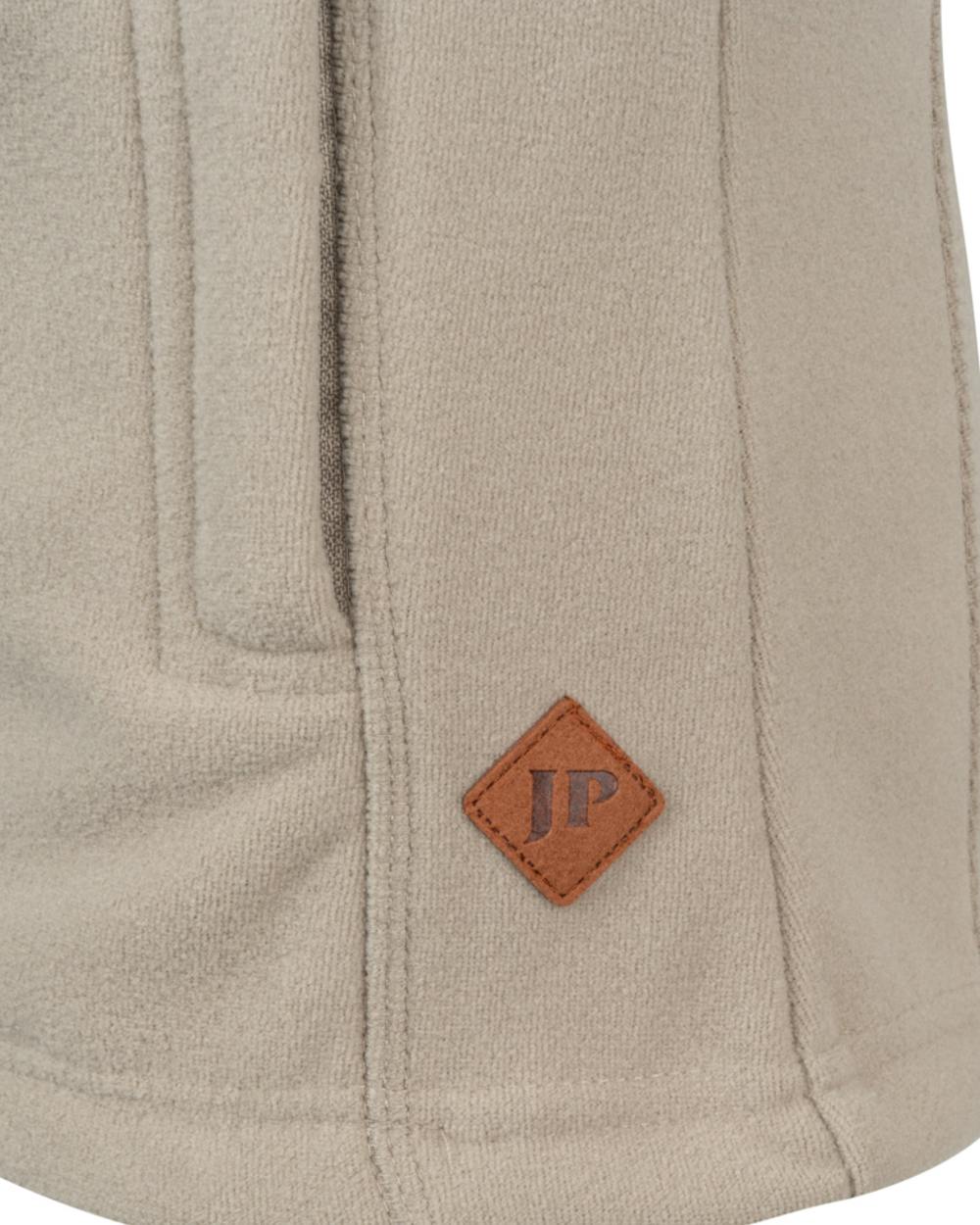 Mushroom coloured Jack Pyke Ladies Recycled Fleece Jacket on white background 