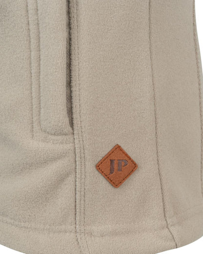 Mushroom coloured Jack Pyke Ladies Recycled Fleece Jacket on white background 