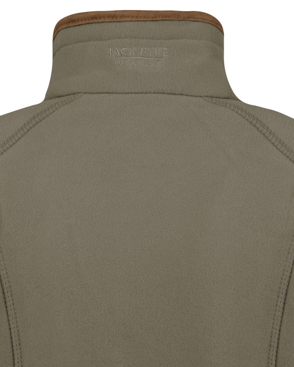Shiitake coloured Jack Pyke Ladies Recycled Fleece Jacket on white background 