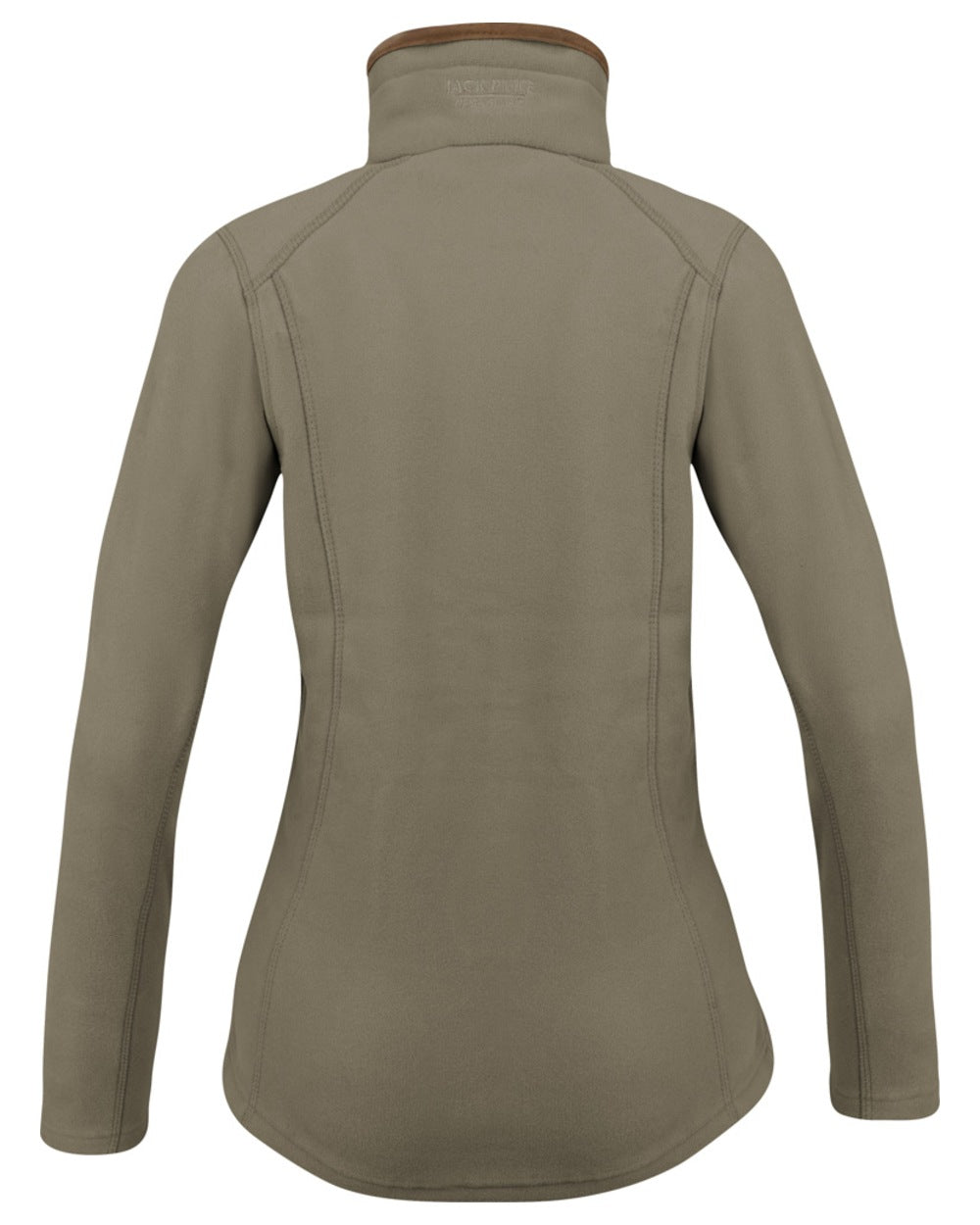 Shiitake coloured Jack Pyke Ladies Recycled Fleece Jacket on white background 