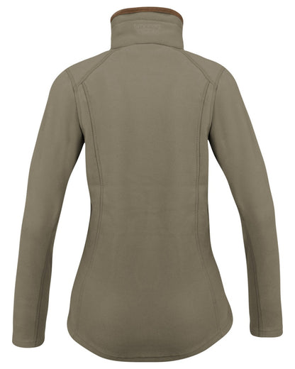 Shiitake coloured Jack Pyke Ladies Recycled Fleece Jacket on white background 