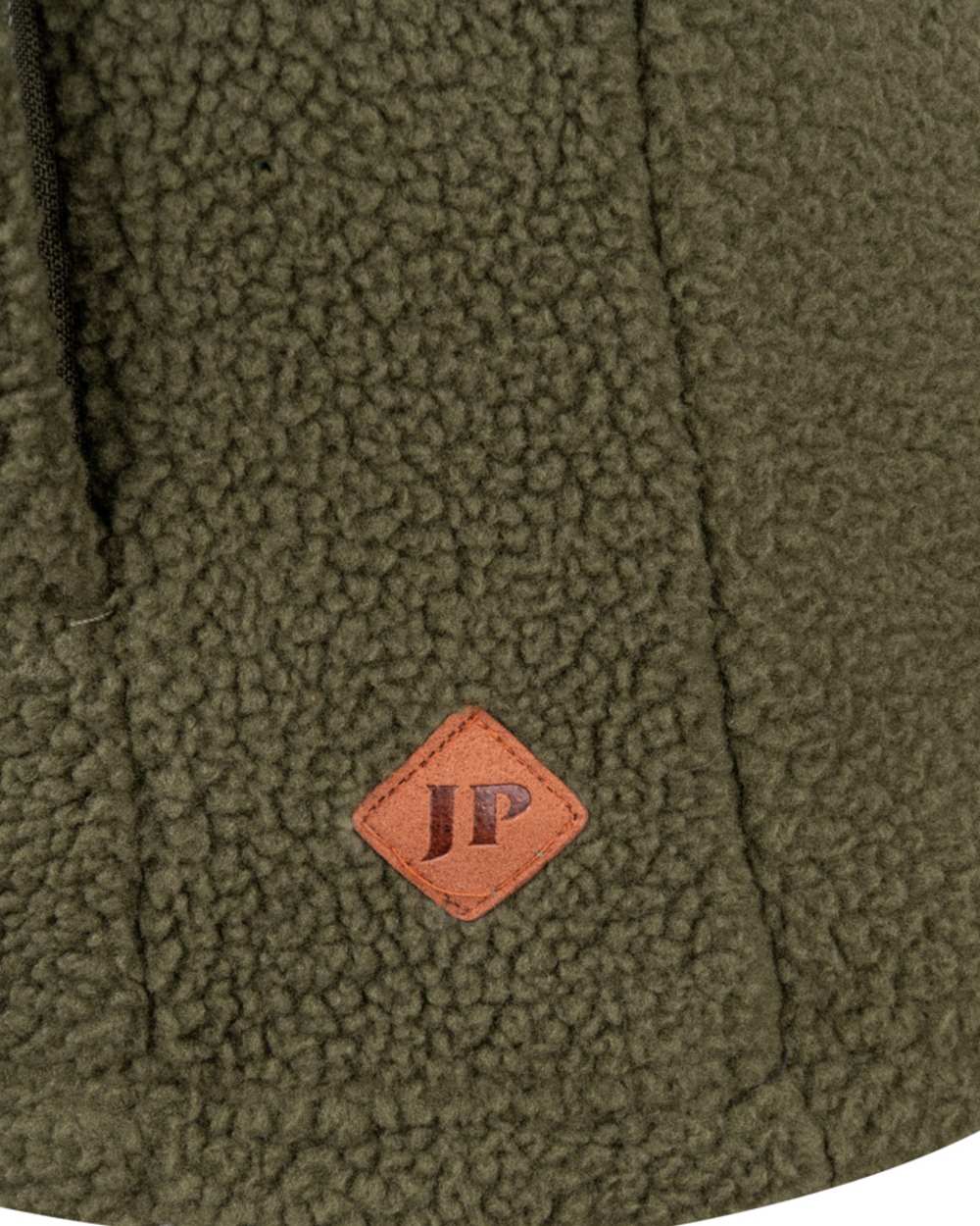 Olive coloured Jack Pyke Ladies Sherpa Fleece Gilet on white background 