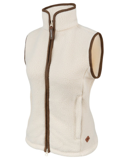 Sail coloured Jack Pyke Ladies Sherpa Fleece Gilet on white background 