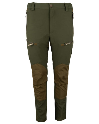 Green coloured Jack Pyke Ladies Technical Trousers on white background 