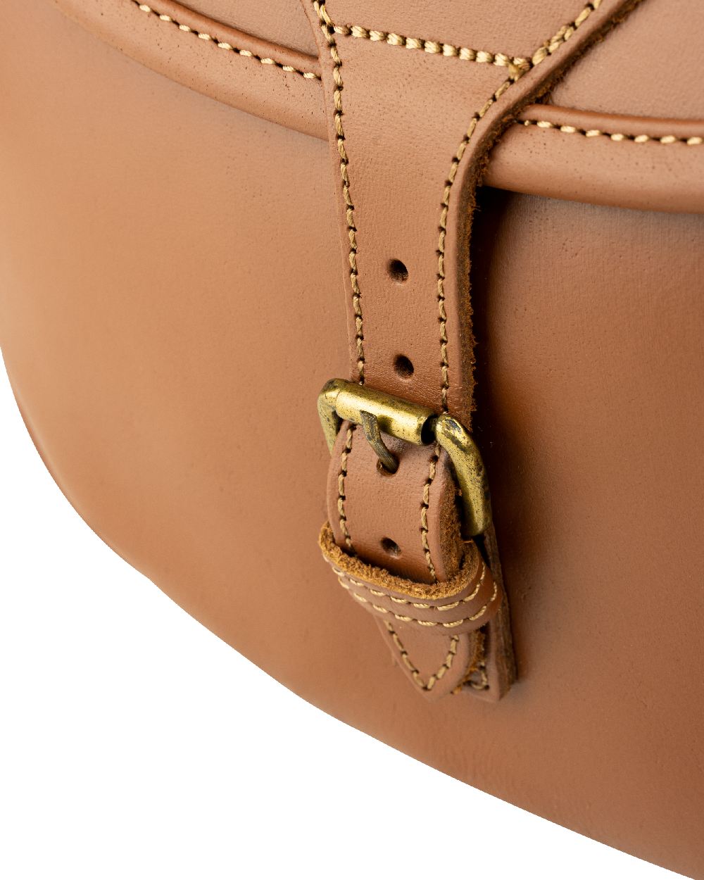 Tan coloured Jack Pyke Leather Cartridge Bag on white background 