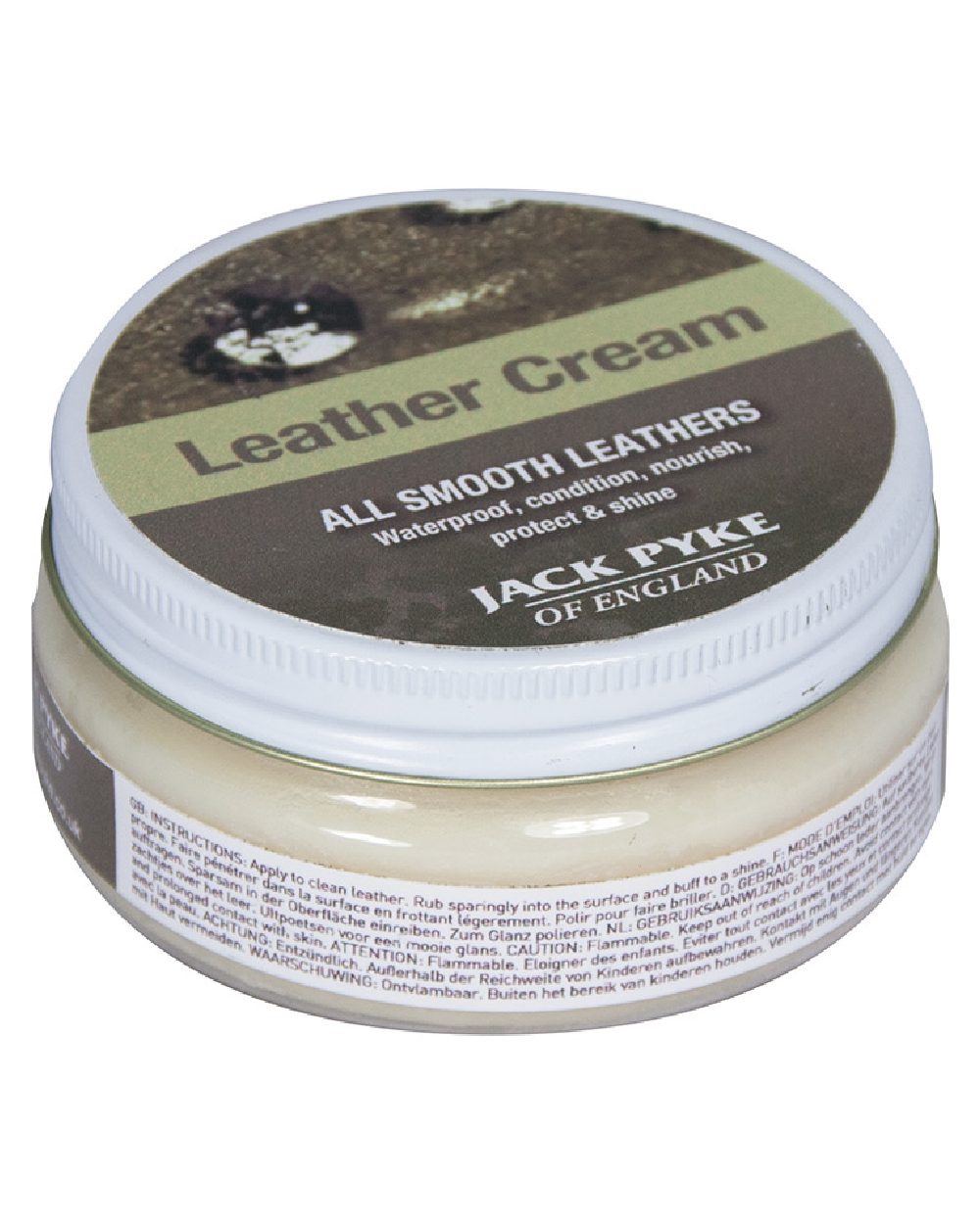 Jack Pyke Leather Cream 100ml on white background