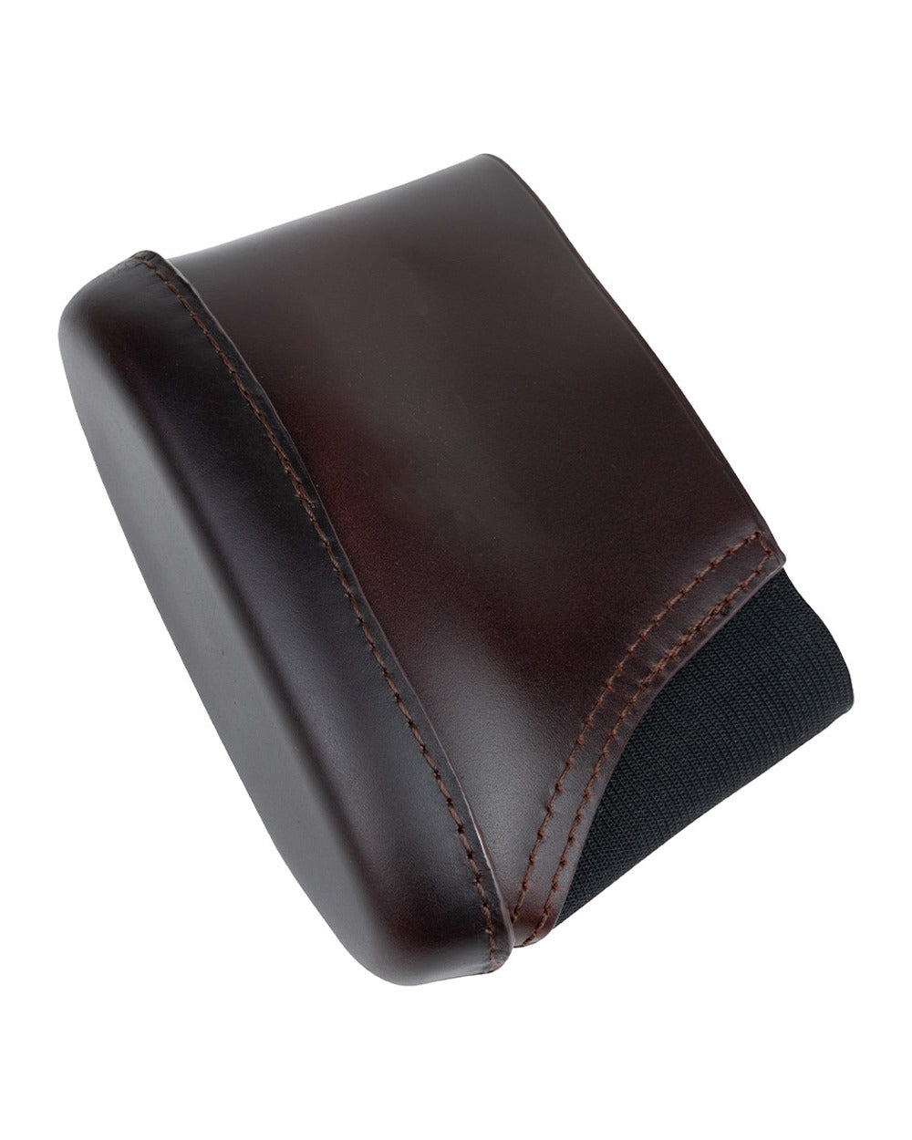 Brown coloured Jack Pyke Leather Stock Pad on white background 