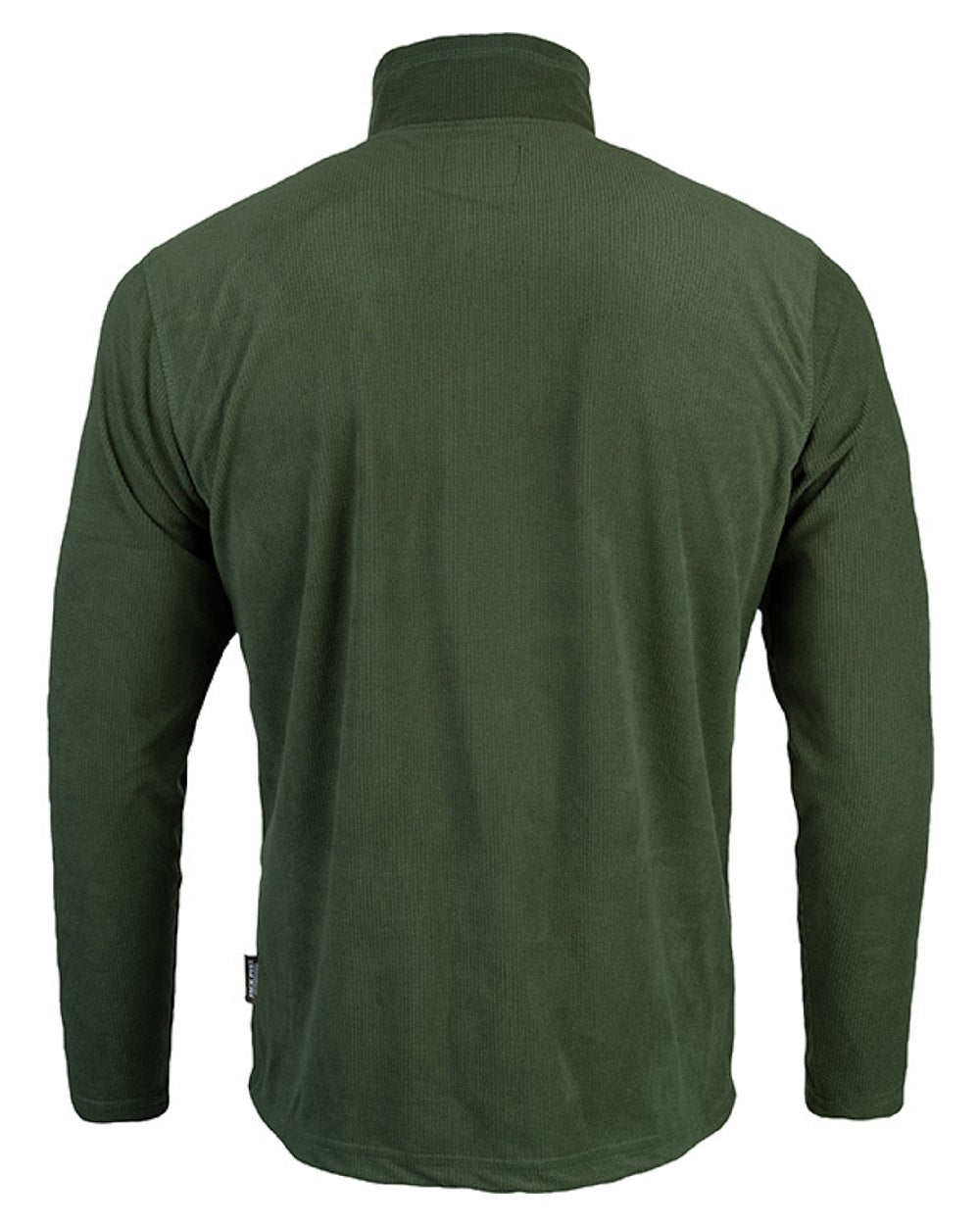 Green coloured Jack Pyke Lightweight Fleece Top on white background 