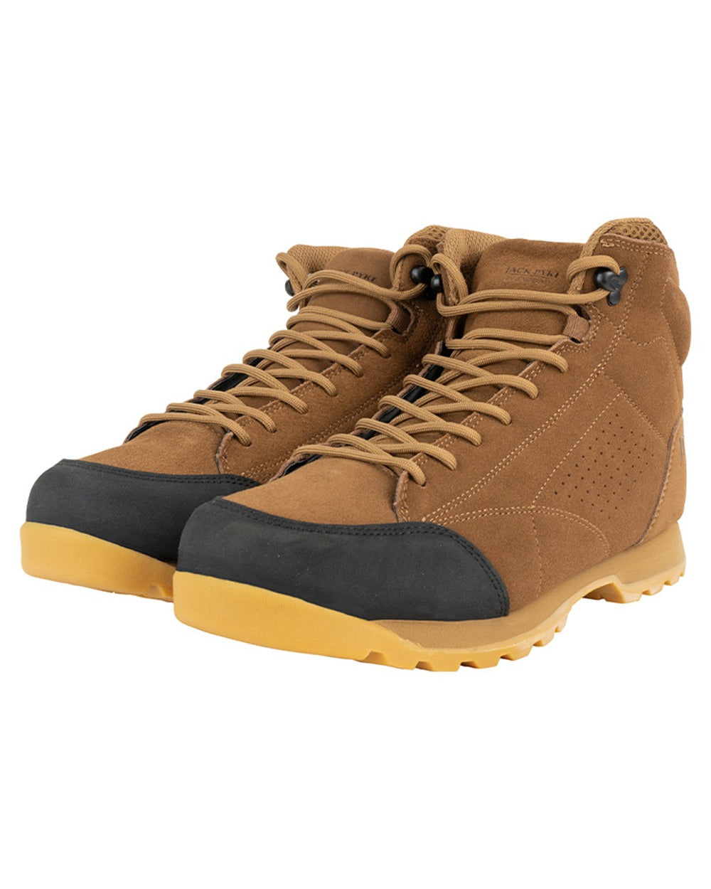 Brown coloured Jack Pyke Lowland Boots on white background 